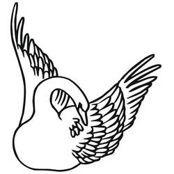 Coloriage Cygne (Animaux) #185198 à imprimer et colorier