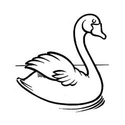 Coloriage Cygne (Animaux) #185203 à imprimer et colorier