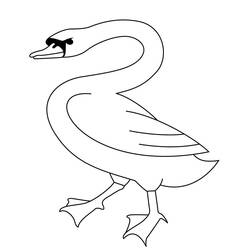 Coloriage Cygne (Animaux) #185215 à imprimer et colorier