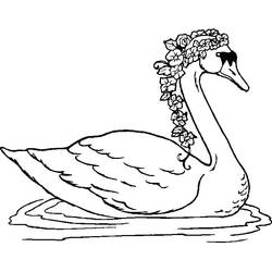 Coloriage Cygne (Animaux) #185217 à imprimer et colorier