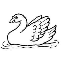 Coloriage Cygne (Animaux) #185221 à imprimer et colorier