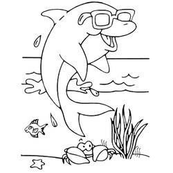 Joli coloriage Dauphin (Animaux) #182736, prêt à imprimer