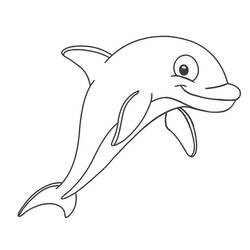 Page de coloriage Dauphin (Animaux) #182742, gratuite à imprimer