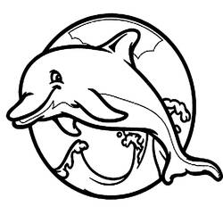 Joli coloriage Dauphin (Animaux) #217208, prêt à imprimer