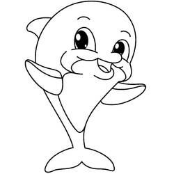 Page de coloriage Dauphin (Animaux) #217209, gratuite à imprimer