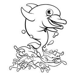 Dessin à colorier Dauphin (Animaux) #217213, gratuit à imprimer