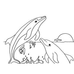 Dessin à colorier: Dauphin (Animaux) #5128 - Coloriages à Imprimer Gratuits