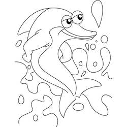 Dessin à colorier: Dauphin (Animaux) #5174 - Coloriages à Imprimer Gratuits