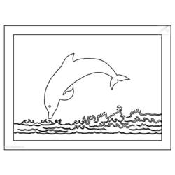 Dessin à colorier: Dauphin (Animaux) #5208 - Coloriages à Imprimer Gratuits