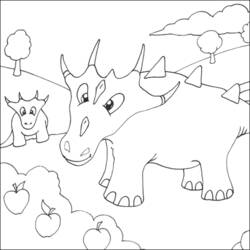 Dessin à colorier: Dinosaure (Animaux) #5592 - Coloriages à Imprimer Gratuits