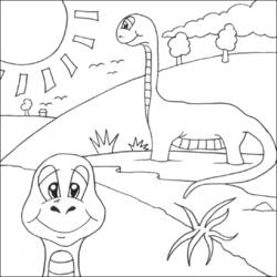 Dessin à colorier: Dinosaure (Animaux) #5646 - Coloriages à Imprimer Gratuits