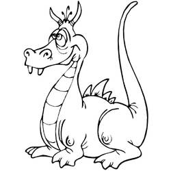 Dessin à colorier: Dragon (Animaux) #5722 - Coloriages à Imprimer Gratuits