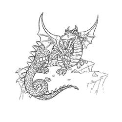 Dessin à colorier: Dragon (Animaux) #5743 - Coloriages à Imprimer Gratuits