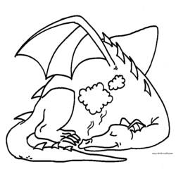 Dessin à colorier: Dragon (Animaux) #5760 - Coloriages à Imprimer Gratuits