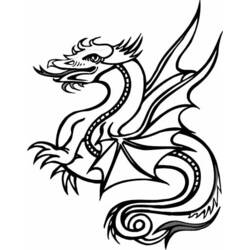 Dessin à colorier: Dragon (Animaux) #5778 - Coloriages à Imprimer Gratuits