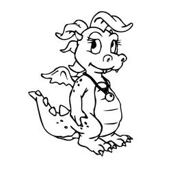 Dessin à colorier: Dragon (Animaux) #5789 - Coloriages à Imprimer Gratuits