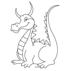 Dessin à colorier: Dragon (Animaux) #5802 - Coloriages à Imprimer Gratuits