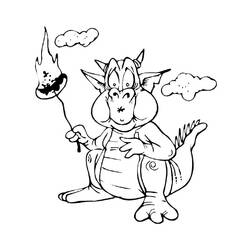 Dessin à colorier: Dragon (Animaux) #5815 - Coloriages à Imprimer Gratuits