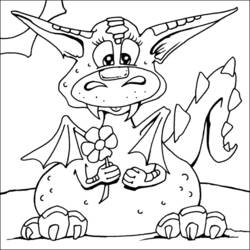 Dessin à colorier: Dragon (Animaux) #5858 - Coloriages à Imprimer Gratuits