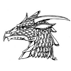 Dessin à colorier: Dragon (Animaux) #5868 - Coloriages à Imprimer Gratuits