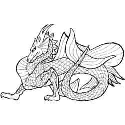 Dessin à colorier: Dragon (Animaux) #5870 - Coloriages à Imprimer Gratuits