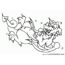 Dessin à colorier: Dragon (Animaux) #5872 - Coloriages à Imprimer Gratuits