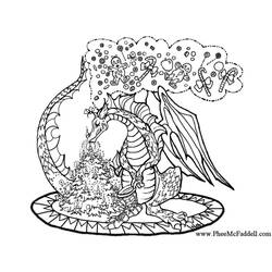 Dessin à colorier: Dragon (Animaux) #5874 - Coloriages à Imprimer Gratuits