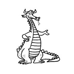 Dessin à colorier: Dragon (Animaux) #5885 - Coloriages à Imprimer Gratuits