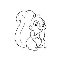 Dessin à colorier: Écureuil (Animaux) #177455 - Coloriages à Imprimer Gratuits