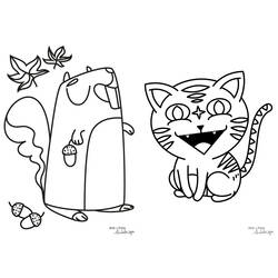 Dessin à colorier: Écureuil (Animaux) #6171 - Coloriages à Imprimer Gratuits