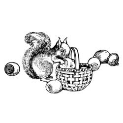 Dessin à colorier: Écureuil (Animaux) #6193 - Coloriages à Imprimer Gratuits