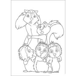 Dessin à colorier: Écureuil (Animaux) #6265 - Coloriages à Imprimer Gratuits