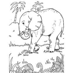 Coloriage Éléphant (Animaux) #175072 à imprimer et colorier