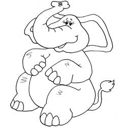 Coloriage Éléphant (Animaux) #175074 à imprimer et colorier