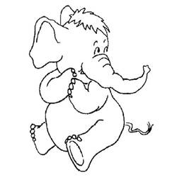 Coloriage Éléphant (Animaux) #175076 à imprimer et colorier