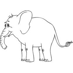 Coloriage Éléphant (Animaux) #175084 à imprimer et colorier