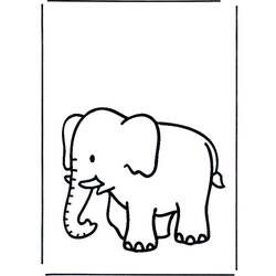 Coloriage Éléphant (Animaux) #175085 à imprimer et colorier