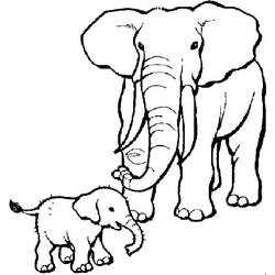 Coloriage Éléphant (Animaux) #175086 à imprimer et colorier