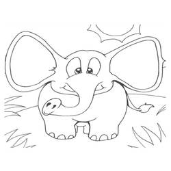 Coloriage Éléphant (Animaux) #175087 à imprimer et colorier