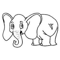 Coloriage Éléphant (Animaux) #175089 à imprimer et colorier