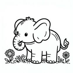 Coloriage Éléphant (Animaux) #216842 à imprimer et colorier