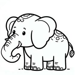 Coloriage Éléphant (Animaux) #216843 à imprimer et colorier