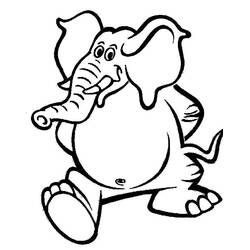 Coloriage Éléphant (Animaux) #216855 à imprimer et colorier