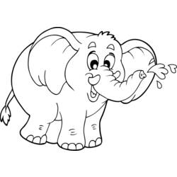 Dessin à colorier: Éléphant (Animaux) #6295 - Coloriages à imprimer