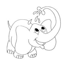 Dessin à colorier: Éléphant (Animaux) #6297 - Coloriages à Imprimer Gratuits