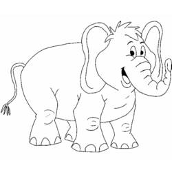 Dessin à colorier: Éléphant (Animaux) #6304 - Coloriages à imprimer