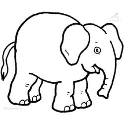 Dessin à colorier: Éléphant (Animaux) #6312 - Coloriages à Imprimer Gratuits