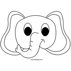 Dessin à colorier: Éléphant (Animaux) #6336 - Coloriages à Imprimer Gratuits