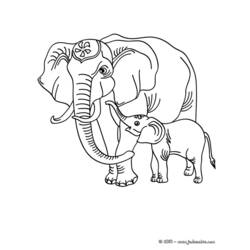 Dessin à colorier: Éléphant (Animaux) #6337 - Coloriages à Imprimer Gratuits
