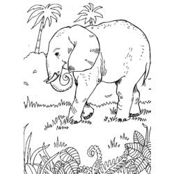 Dessin à colorier: Éléphant (Animaux) #6345 - Coloriages à Imprimer Gratuits